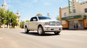 2017-Ram-1500-Laramie Pearl White Driving